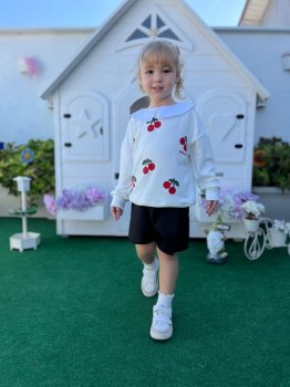 Kiraz Sweat Ve Şort Etekli Takım