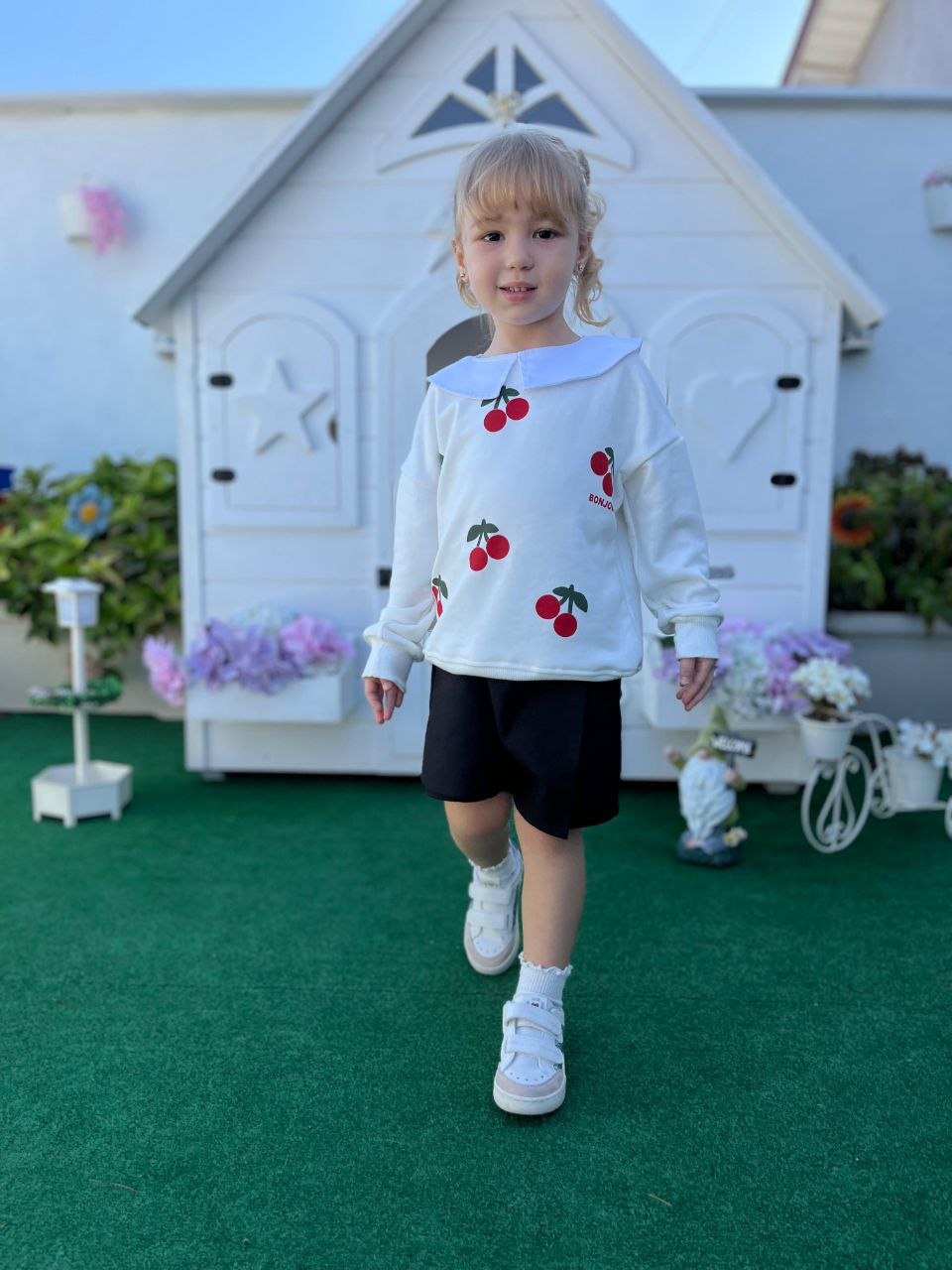 Kiraz Sweat Ve Şort Etekli Takım