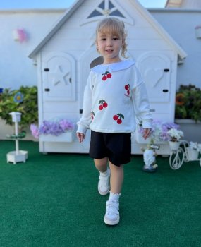 Kiraz Sweat Ve Şort Etekli Takım