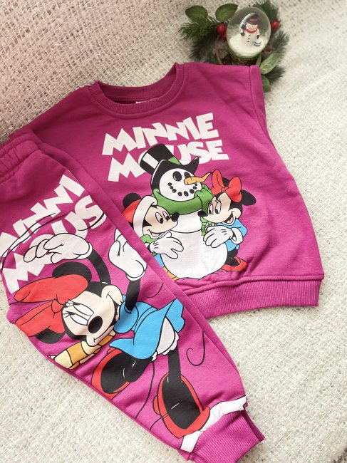 Kız Çocuk Minnie Baskılı Takım