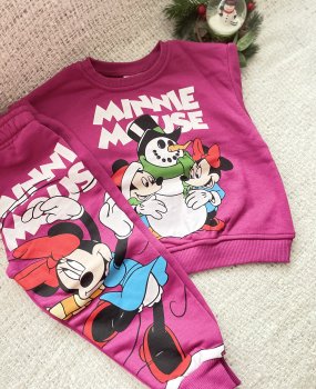 Kız Çocuk Minnie Baskılı Takım