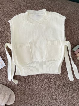 Dokuma Yaka Detaylı Gömlek, Triko Kazak ve İspanyol Paça Fitilli Taytlı 3'lü Takım 