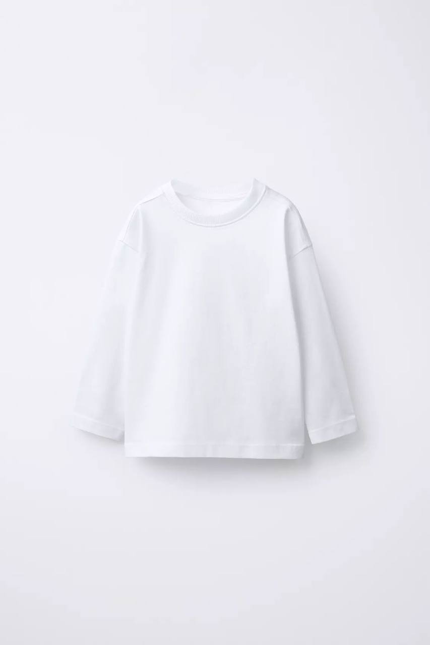 La'ciel Paris Beyaz Uzun Kollu Tişört