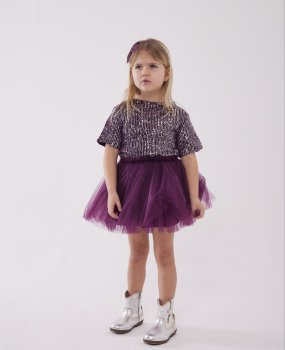 Mürdüm Tütü Etekli- Pullu Takım