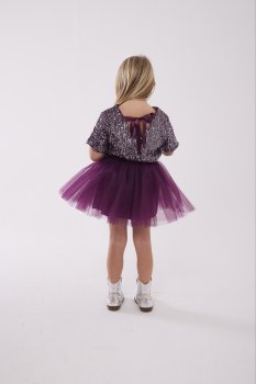 Mürdüm Tütü Etekli- Pullu Takım 