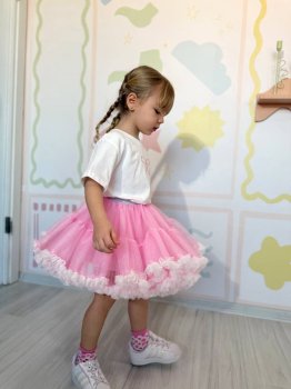 Tütü Etekli Baskılı Salaş Tshirt Takım 