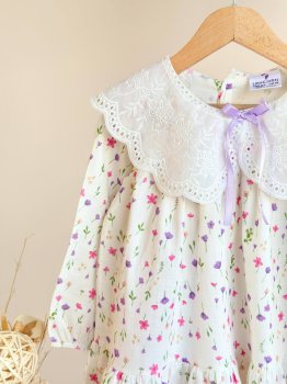 %100 Pamuk Çiçekli Elbise 