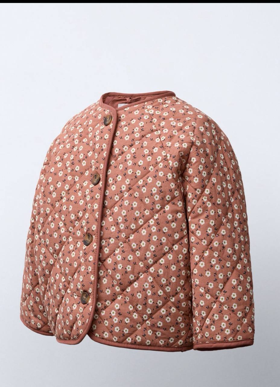 Çiçek Kapitoneli Ceket 