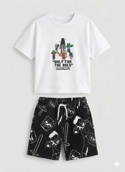 Minecraft Şortlu Takım