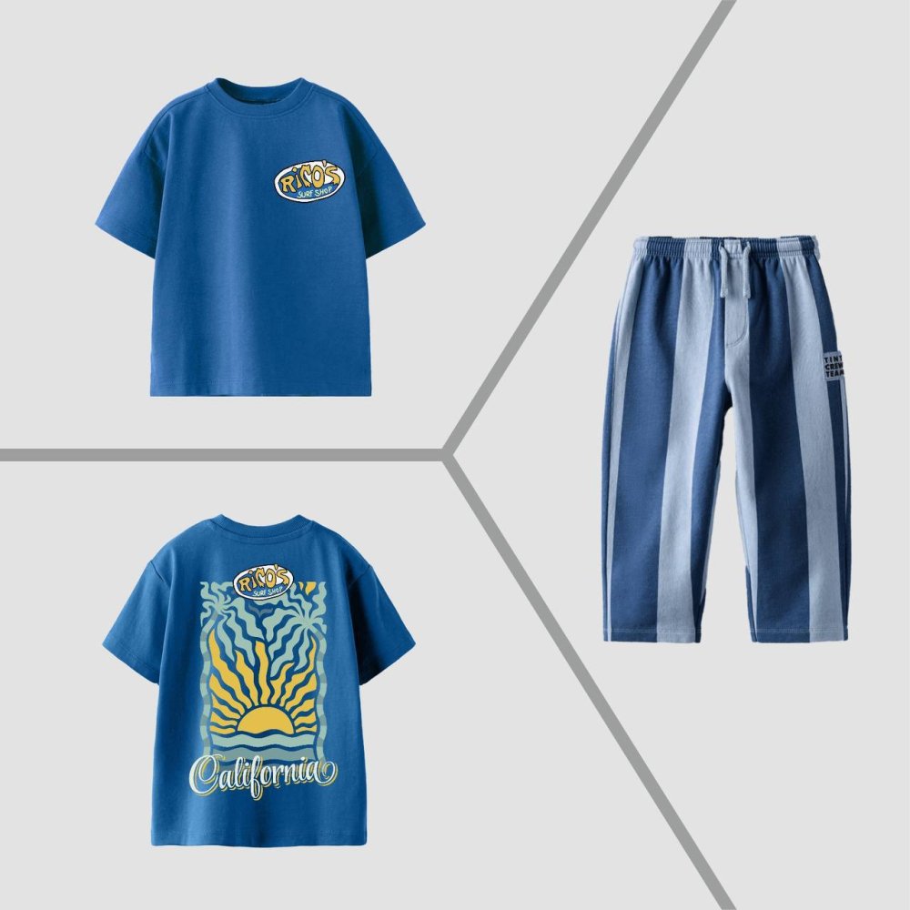 California Baskılı Jogger Pantolonlu Takım 