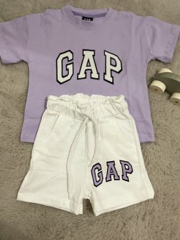 Lila Gap Şortlu Takım