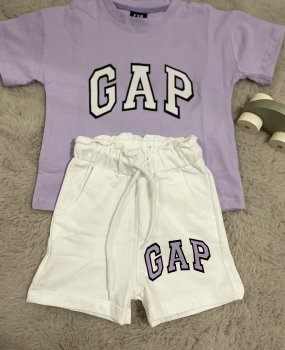 Lila Gap Şortlu Takım