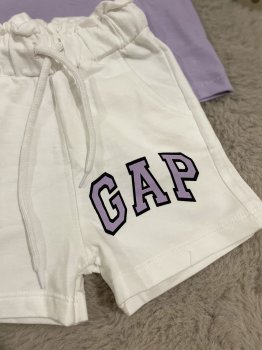Lila Gap Şortlu Takım