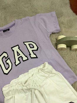 Lila Gap Şortlu Takım