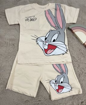 Krem Bugs Bunny Baskılı Takım
