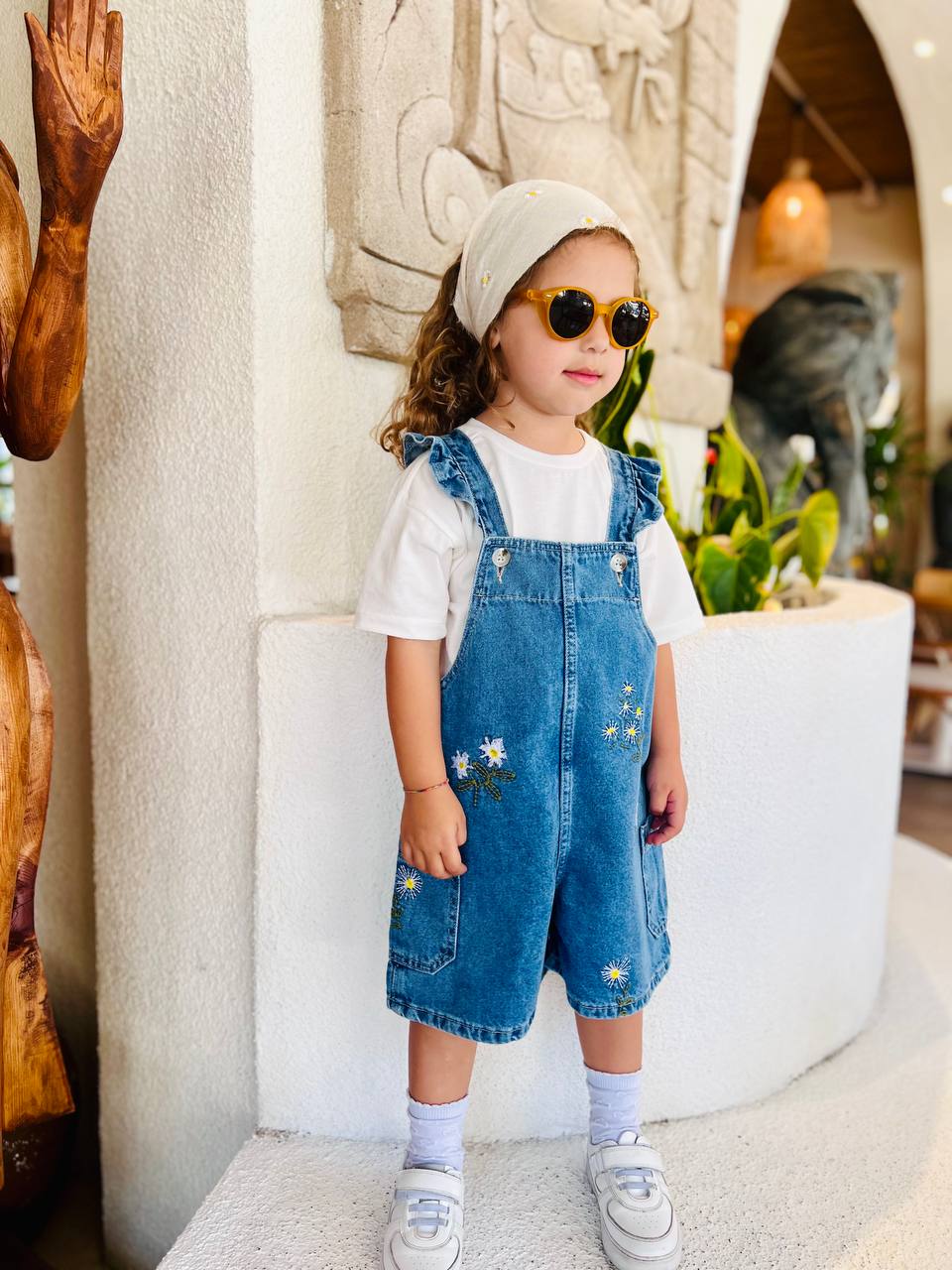 La'ciel Paris Şortlu Çicek Nakışlı Kot Slopet 