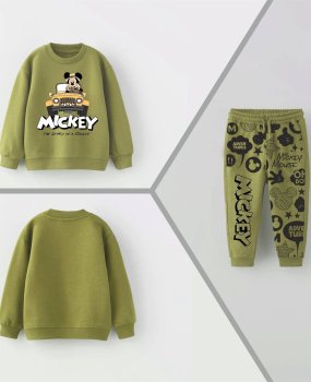 Yeşil Mickey Baskılı Takım