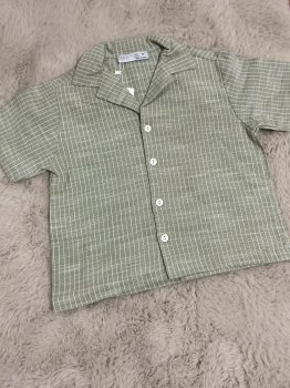 Keten Gömlek Şort Takım