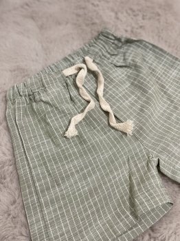 Keten Gömlek Şort Takım