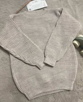 Taş Renk Selanik Örgü Kazak