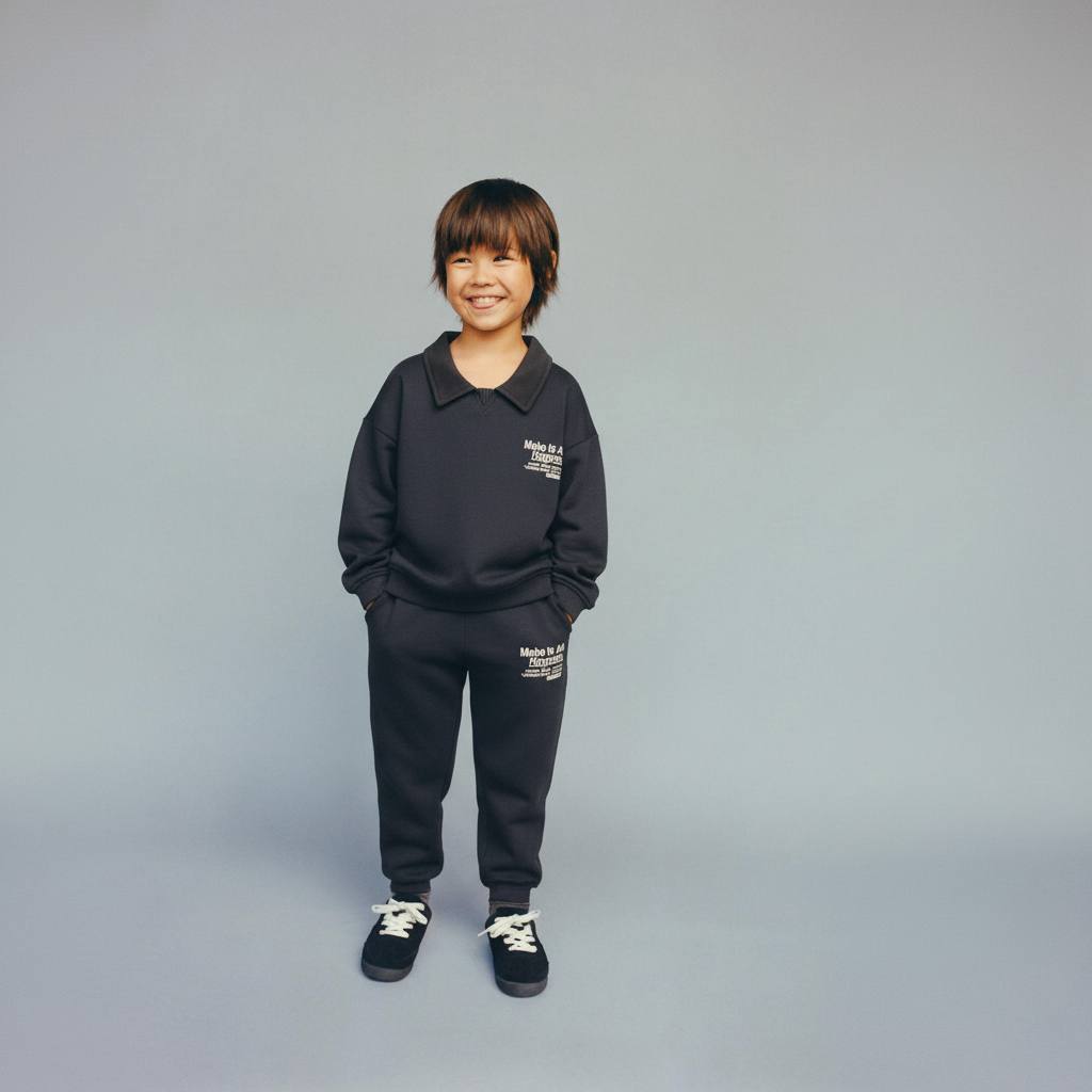 La'ciel Paris Polo Yaka Sloganlı Takımı 