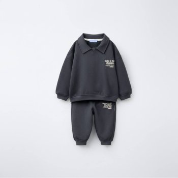 La'ciel Paris Polo Yaka Sloganlı Takımı 