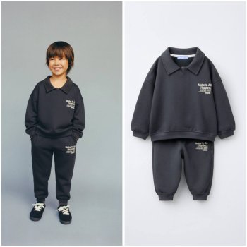 La'ciel Paris Polo Yaka Sloganlı Takımı 