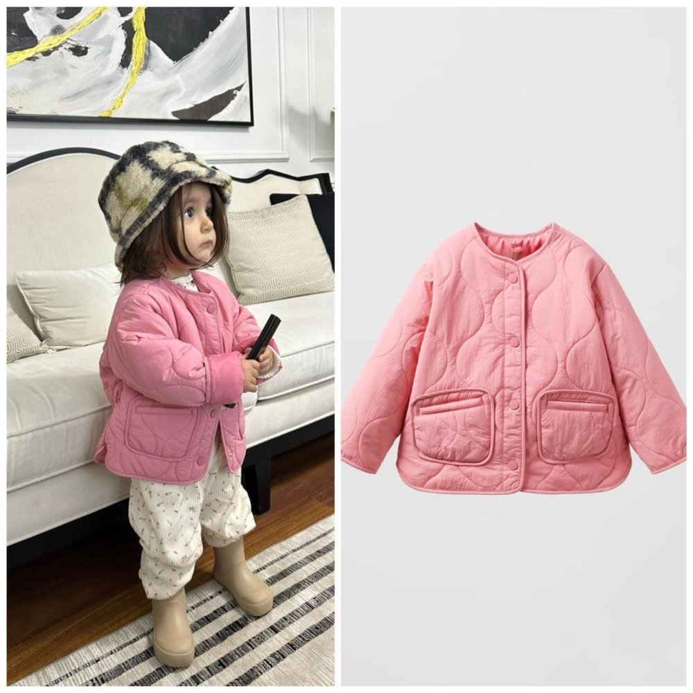 Pembe Kapitoneli Ceket