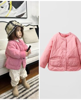 Pembe Kapitoneli Ceket