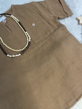 Kahve Krem Muslin Takım 