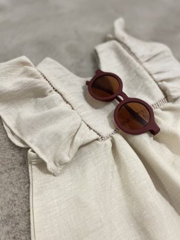 Dantel Şeritli Keten Elbise